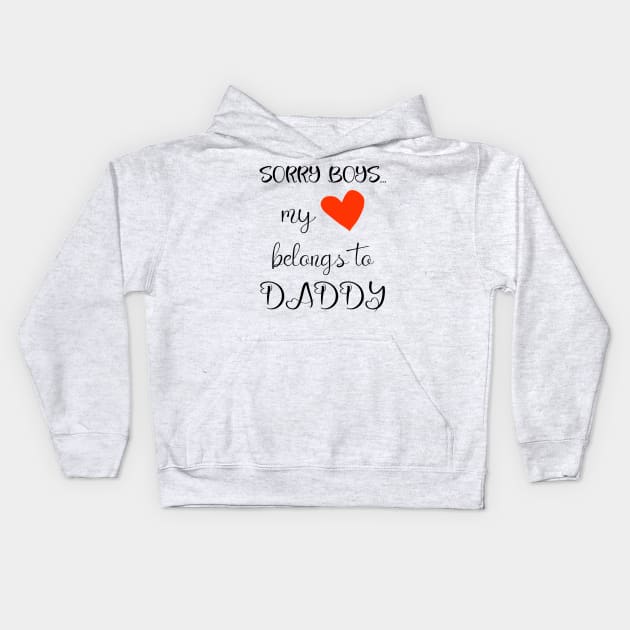 Funny Girls Valentine Quote Cool Daddy Girls Valentines Day Kids Hoodie by Just Be Cool Today